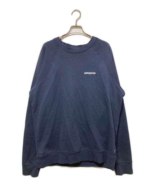 Patagonia（パタゴニア）Patagonia (パタゴニア) ロゴ オーガニック クルー スウェットシャツ ネイビー サイズ:Ⅿの古着・服飾アイテム