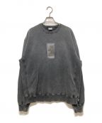 THE BLACK EYE PATCHブラックアイパッチ）の古着「HANDLE CREW PIGMENT DYED SWEAT」｜ブラック