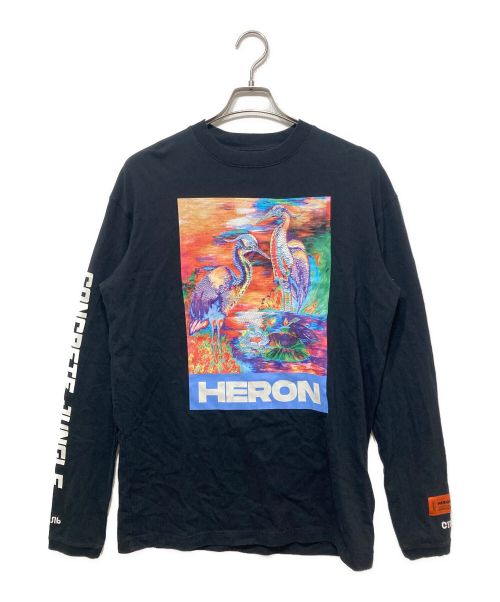 HERON PRESTON（ヘロンプレストン）HERON PRESTON (ヘロンプレストン) プリントカットソー ブラック サイズ:XSの古着・服飾アイテム