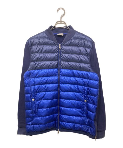 MONCLER（モンクレール）MONCLER (モンクレール) 切替ダウンジャケット / MAGLIA CARDIGAN ブルー サイズ:XLの古着・服飾アイテム