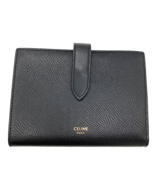 CELINE（セリーヌ）CELINE (セリーヌ) medium strap wallet ブラックの古着・服飾アイテム