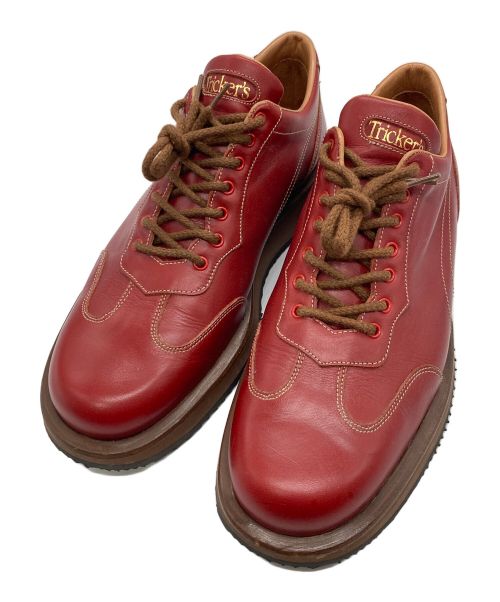 Tricker's（トリッカーズ）Tricker's (トリッカーズ) レザースニーカー レッド サイズ:6の古着・服飾アイテム