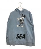 WIND AND SEA×DISNEYウィンド アンド シー×ディズニー）の古着「MICKEY MOUSE HOODIE/パーカー」｜ブルー