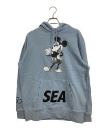 WIND AND SEA×DISNEY（ウィンド アンド シー×ディズニー）の古着「MICKEY MOUSE HOODIE/パーカー」｜ブルー