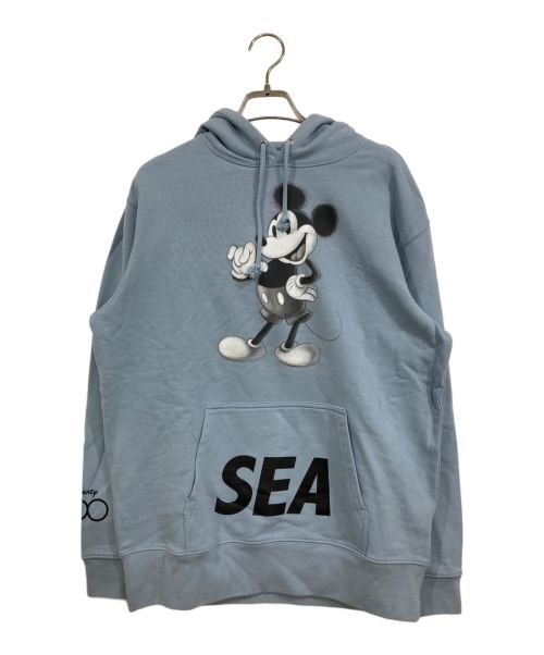 WIND AND SEA（ウィンド アンド シー）WIND AND SEA (ウィンド アンド シー) Disney (ディズニー) MICKEY MOUSE HOODIE/パーカー ブルー サイズ:Mの古着・服飾アイテム