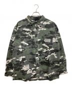 SUPPLIERサプライヤー）の古着「Distressed Kemuri Camo Shirt/長袖シャツ」｜グリーン