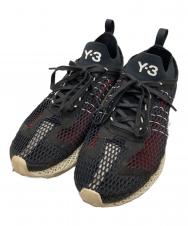 Y-3 (ワイスリー) RUNNER 4D HALO ローカットスニーカー ブラック サイズ:25.5