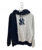 KITHキス）の古着「NEWYORK YANKEES BOX LOGO」｜グレー×ネイビー