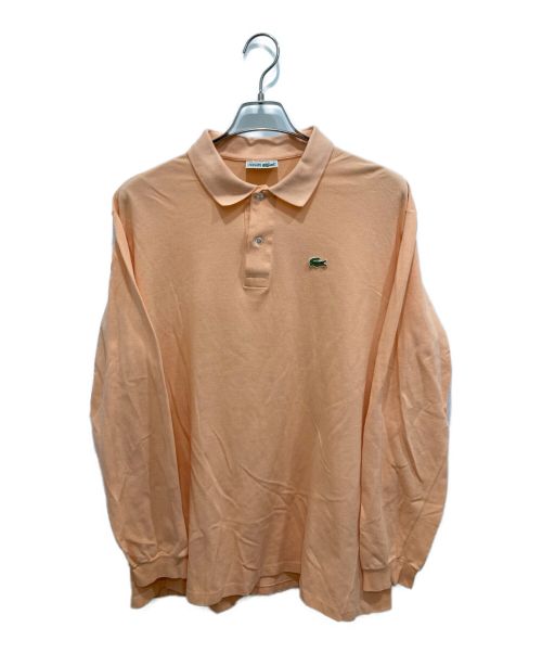 CHEMISE LACOSTE（シュミーズ ラコステ）CHEMISE LACOSTE (シュミーズ ラコステ) 長袖ポロシャツ サーモンピンク サイズ:7(XL)の古着・服飾アイテム