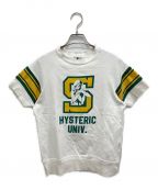 Hysteric Glamourヒステリックグラマー）の古着「カレッジラグランTシャツ」｜ホワイト