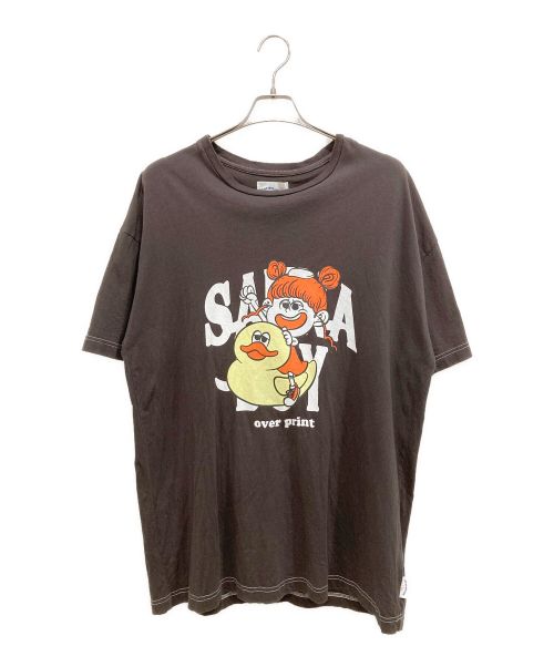 overprint（オーバープリント）overprint (オーバープリント) SAUNA BOY Tシャツ ブラウン サイズ:XLの古着・服飾アイテム