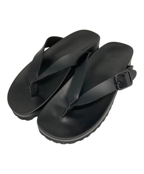 :CASE（ケイス）:CASE (ケイス) Lui's (ルイス) TABINARE SANDAL ブラック サイズ:26cmの古着・服飾アイテム