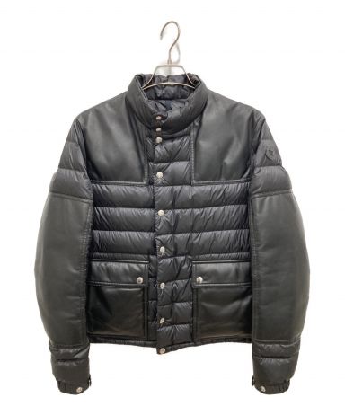 【中古・古着通販】MONCLER (モンクレール) レザー切替ダウン