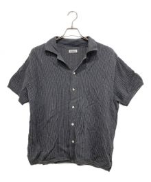 Coohem（コーヘン）の古着「DRY COTTON STRIPE KNIT SHIRT」｜グレー