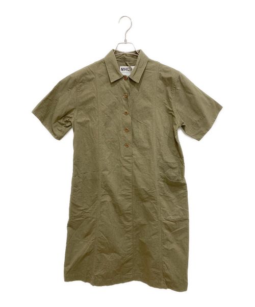 MHL（エムエイチエル）MHL (エムエイチエル) コットンシャツワンピース カーキ サイズ:2の古着・服飾アイテム