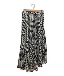 provoke（プロヴォーク）の古着「checker easy skirt」｜ホワイト×ブラック