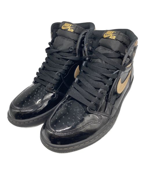 NIKE（ナイキ）NIKE (ナイキ) AIR JORDAN 1 HIGH OG ブラック×ゴールド サイズ:28cmの古着・服飾アイテム