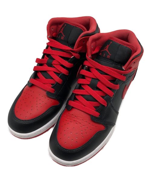 NIKE（ナイキ）NIKE (ナイキ) AIR JORDAN 1 MID (GS) レッド×ブラック サイズ:23.5の古着・服飾アイテム