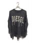 DIESEL（ディーゼル）の古着「ロゴ刺繍ルーズニット」｜グレー