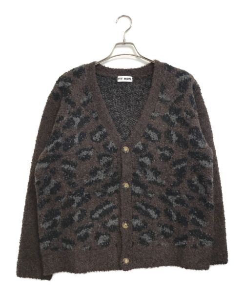 TTT MSW（ティー）TTT MSW (ティーモダンストリートウェア) leopard knit cardigan ブラウン サイズ:Mの古着・服飾アイテム