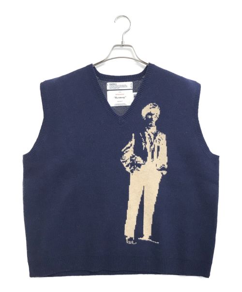 DAIRIKU（ダイリク）DAIRIKU (ダイリク) Benjamin Knit Vest ネイビー サイズ:Fの古着・服飾アイテム