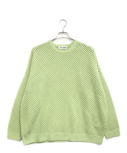 TTT MSW（ティー）TTT MSW (ティーモダンストリートウェア) Wool Pullover Knit 黄緑 サイズ:Fの古着・服飾アイテム