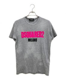 DSQUARED2（ディースクエアード）の古着「ダメージ加工Tシャツ」｜グレー