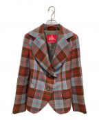 Vivienne Westwood RED LABELヴィヴィアンウエストウッドレッドレーベル）の古着「タータンチェックラブジャケット」｜レッド