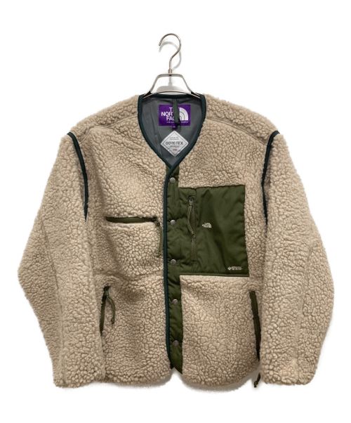 THE NORTHFACE PURPLELABEL（ザ・ノースフェイス パープルレーベル）THE NORTHFACE PURPLELABEL (ザ・ノースフェイス パープルレーベル) Wool Boa Fleece Field Cardigan ベージュ サイズ:Mの古着・服飾アイテム