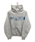 SUPREMEシュプリーム）の古着「reflective cutout hooded sweatshirt」｜グレー