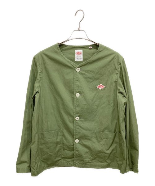 DANTON（ダントン）DANTON (ダントン) ノーカラーワークジャケット グリーン サイズ:42の古着・服飾アイテム