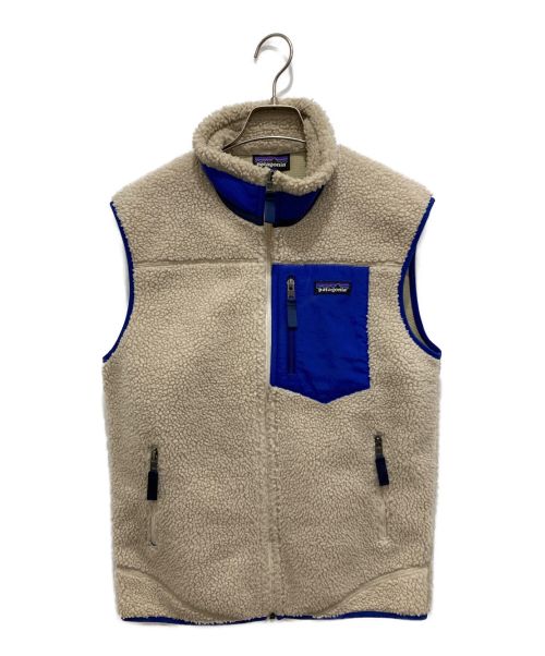 Patagonia（パタゴニア）Patagonia (パタゴニア) Classic Retro-X Vest ベージュ×ブルー サイズ:Sの古着・服飾アイテム