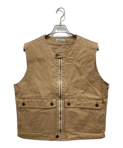 KADOYA（カドヤ）KADOYA (カドヤ) RIDERS WORK VEST ベージュ サイズ:XXLの古着・服飾アイテム