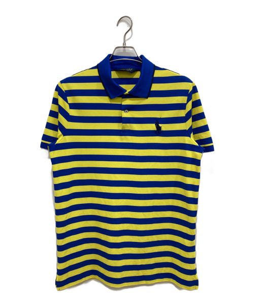 POLO GOLF（ポロ ゴルフ）POLO GOLF (ポロ ゴルフ) 半袖ポロシャツ ブルー×イエロー サイズ:Lの古着・服飾アイテム