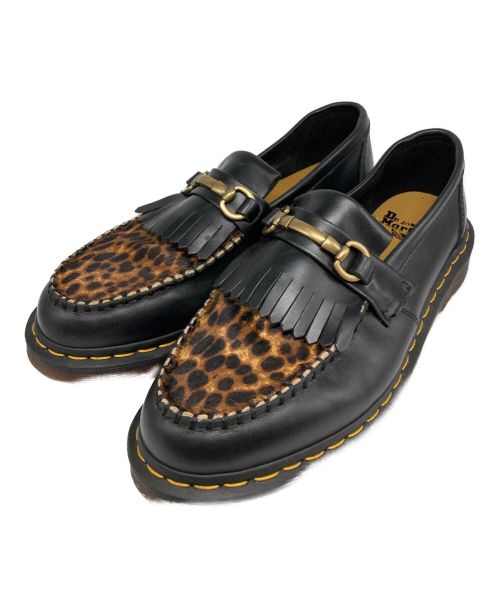 Dr.Martens（ドクターマーチン）Dr.Martens (ドクターマーチン) レオパードハラコローファー ブラック サイズ:UK8の古着・服飾アイテム