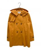 TRENCH&COAT BY LENERレネール）の古着「フーデッドトレンチコート」｜オレンジ