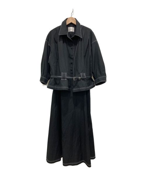 Ameri（アメリ）AMERI (アメリ) GENTLEWOMAN OVERLAP DRESS ブラック サイズ:Mの古着・服飾アイテム