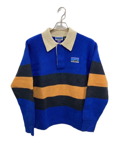 Patagonia（パタゴニア）Patagonia (パタゴニア) Recycled Wool Blend Rugby Sweater ブルー サイズ:Mの古着・服飾アイテム