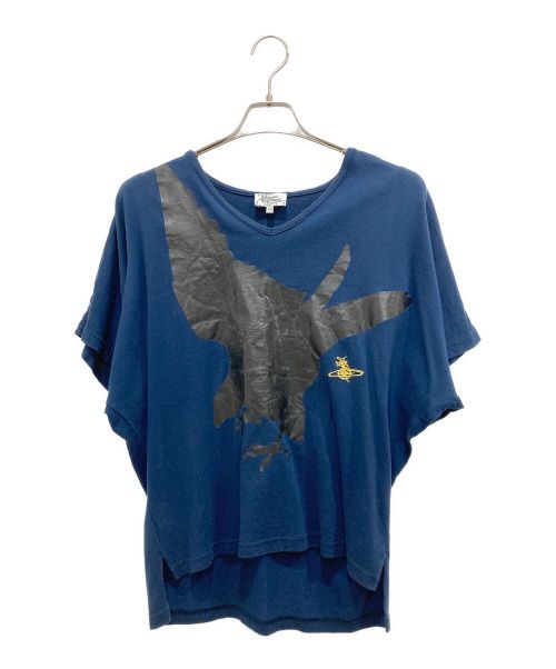 Vivienne Westwood man（ヴィヴィアン ウェストウッド マン）Vivienne Westwood man (ヴィヴィアン ウェストウッド マン) VネックTシャツ ネイビー サイズ:44の古着・服飾アイテム