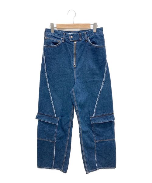 jieda（ジエダ）jieda (ジエダ) SWITCHING CARGO DENIM PANTS インディゴ サイズ:2の古着・服飾アイテム