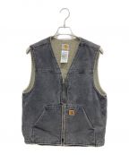 CarHarttカーハート）の古着「Sherpa Lined Work Vest」｜ブラック(V26 BLK)