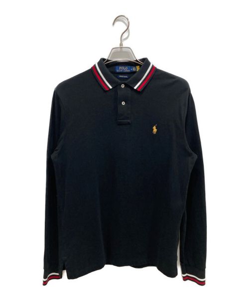 POLO RALPH LAUREN（ポロ・ラルフローレン）POLO RALPH LAUREN (ポロ・ラルフローレン) 長袖ポロシャツ ブラック サイズ:Mの古着・服飾アイテム