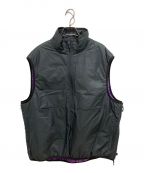 DAIWA PIER39ダイワ ピア39）の古着「TECH REVERSIBLE PULLOVER PUFF VEST」｜ブラック×パープル