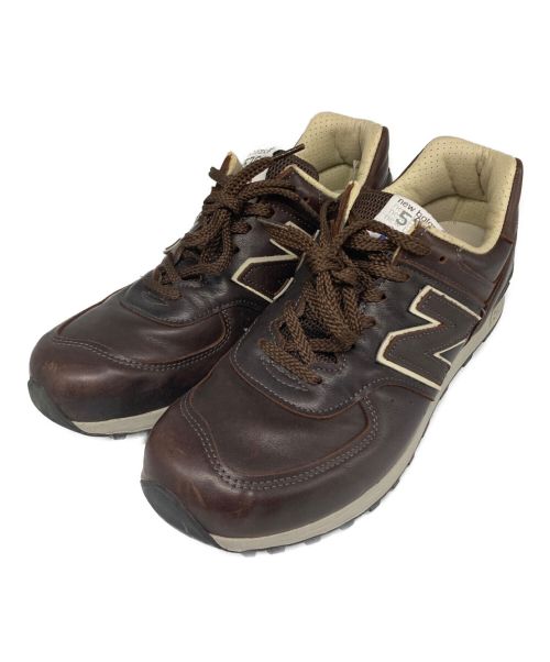 NEW BALANCE（ニューバランス）NEW BALANCE (ニューバランス) レザースニーカー ブラウン サイズ:26.5cmの古着・服飾アイテム