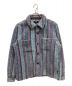 stussy（ステューシー）の古着「STRIPED SHERPA SHIRT」｜ブルー