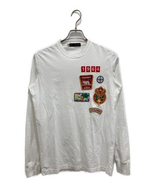 DSQUARED2（ディースクエアード）DSQUARED2 (ディースクエアード) ロングスリーブTシャツ ホワイト サイズ:Sの古着・服飾アイテム