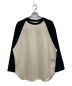 BLURHMS（ブラームス）の古着「Co/Silk Nep Baseball Raglan Tee」｜アイボリー×ブラック