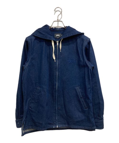 stussy（ステューシー）stussy (ステューシー) フーデッドデニムジャケット インディゴ サイズ:Mの古着・服飾アイテム