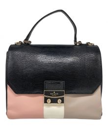 Kate Spade（ケイトスペード）の古着「2WAYショルダーバッグ」｜ブラック×ピンク