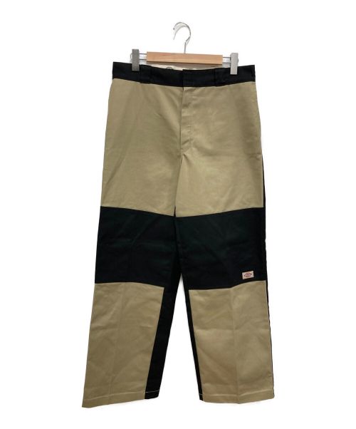 Dickies（ディッキーズ）Dickies (ディッキーズ) Adam et Rope (アダムエロペ) ダブルニーワークパンツ ベージュ×ブラック サイズ:W34の古着・服飾アイテム